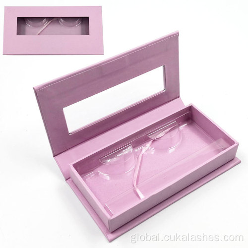 Magnetic Lashes Case rectangle luxury magnetic eyelash box with window Supplier